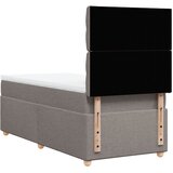  Krevet s oprugama i madracem smeđesivi 80x200 cm od tkanine | shoptok.hr