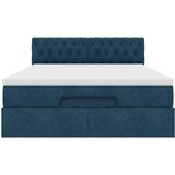  Otomanski krevet s madracem tamnoplavi 140x190 cm baršunasti | shoptok.hr