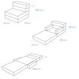 Atelier Del Sofa fotelja na rasklapanje melissa, 70 x 56 x 75 cm, siva | ePonuda.com