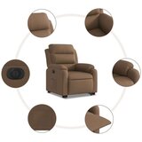  Električni naslonjač na podizanje od tkanine smeđi | shoptok.hr