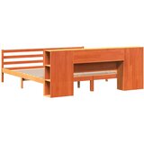  Krevet s regalom za knjige bez madraca 200x200 cm od borovine | shoptok.hr