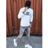 DStreet White men's sweatshirt with print BX5370 | Shoptok.si