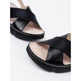GOODIN Black flat sandals | Shoptok.si