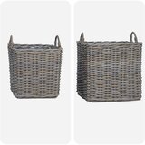  Košarica za saksije s pohranom 2 pcs Siva Lacak Ratan | Eponuda.com
