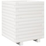 Maison Chic Vrtno cvetlično korito - Cvetlični Lonec belo 40x40x49,5 cm trdna borovina, (21790359) Cene