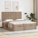 vidaXL okvir kreveta s madracima cappuccina 200x200 cm umjetna koža | shoptok.hr