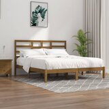 Maison Chic Posteljni okvir - Dvoposteljna postelja - Zakonska postelja medeno rjav iz trdnega lesa 200x200 cm-J5277, (21763146) | Shoptok.si