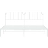 Metalni okvir za krevet s uzglavljem bijeli 193x203 cm | shoptok.hr