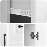 Strani šal Bela visok sijaj 89 x 34,5 x 57 cm Inženirski les, (5000217835) | Shoptok.si