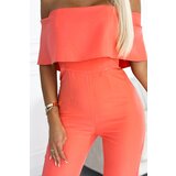 Bergamo Jumpsuit with ruffle and exposed shoulders - orange | shoptok.hr