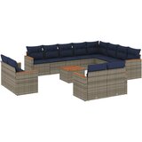  Vrtni set s jastucima, 13 dijelova, sivi poliratan | shoptok.hr