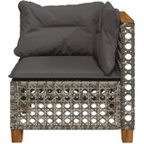  Kutna vrtna sofa od poliratana s jastucima siva | Eponuda.com