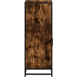 vidaXL Kopalniška omarica dimljen hrast 35x37,5x100 cm inženirski les | Shoptok.si