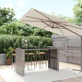 vidaXL barski stol sa staklenom pločom sivi 185x80x110 cm poliratan | shoptok.hr