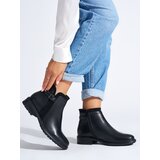 Shelvt Women's black low-heeled ankle boots Cijene