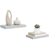  Plutajuće zidne police 2 kom boja betona 40 x 23 x 3,8 cm MDF | Eponuda.ba