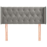  Vzglavje z ušesi svetlo sivo 93x16x78/88 cm žamet, (20953238) | Shoptok.si