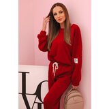 Kesi Włoski Set sweatshirt + pants butter red Cene