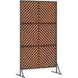 Zaslon za privatnost 100 x 50 x 180 cm Otporni čelik Rđa | Eponuda.com