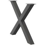 vidaXL Noge za jedilno mizo X-oblika 2 kosa antracit 90x(72-73) cm | Shoptok.si