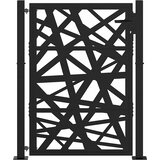  Vrtna vrata crna 100x125 cm čelična svjetlosna dizajna | shoptok.hr