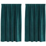  Zavjese za zamračivanje 2 pcs Tamnozelena 140 x 140 cm Baršun | shoptok.hr