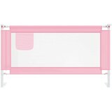 vidaXL Sigurnosna ograda za dječji krevet ružičasta 150x25 cm tkanina | Eponuda.com