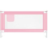 vidaXL sigurnosna ograda za dječji krevet ružičasta 150x25 cm tkanina | shoptok.hr