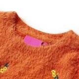  Dječji džemper pleteni tamnonarančasti 140 | shoptok.hr