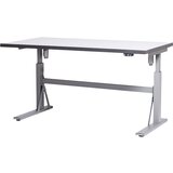 eurokraft pro Delovna miza z električno nastavitvijo višine, bela HPL-plošča, nosilnost 350 kg, ŠxG 1200 x 800 mm | Shoptok.si