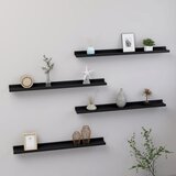 vidaXL Zidne police 4 kom crne 80 x 9 x 3 cm Cijene