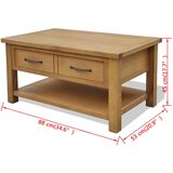  Stolić za kavu od masivne hrastovine 88 x 53 x 45 cm | Eponuda.com