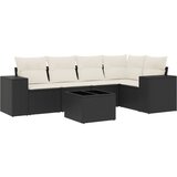  The Living Store Vrtna sedežna garnitura 6-delna z blazinami črna poli ratan - Vrtna Sedežna Garniture, (21460148) | Shoptok.si