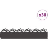 vidaXL Robniki za trato 30 pcs Črna 103 x 0,05 x 22 cm Jeklo | Shoptok.si