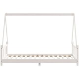  Otroški posteljni okvir bel 90x190 cm trdna borovina, (20787634) | Shoptok.si