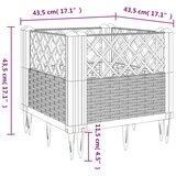  Vrtna sadilica s klinovima plava siva 43,5x43,5x43,5 cm PP | shoptok.hr