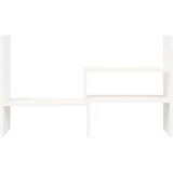  Stalak za monitor bijeli (39-72) x 17 x 43 cm masivna borovina | shoptok.hr