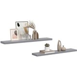  Plutajuće zidne police 2 kom sive 120 x 23,5 x 3,8 cm MDF | Eponuda.com
