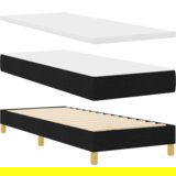 Box Spring Krevet s Madracem Crni 80x200 cm Tkanina | shoptok.hr