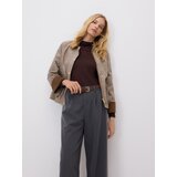 Reserved Široke hlače s remenom - tamnosivo | shoptok.hr