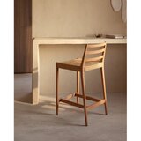 Kave Home Barska stolica od punog hrasta u prirodnoj boji (visine sjedala 70 cm) Analy – | shoptok.hr