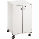 eurokraft pro multimedijski voziček, pomičen, 2 krilnih vrat, 3 police, vxšxg 960 x 550 x 550 mm | Shoptok.si