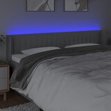  LED uzglavlje svjetlosivo 183x16x78/88 cm od tkanine | shoptok.hr