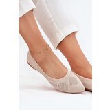 Boto Fabric Women's Ballet Flats Beige Zelira | shoptok.hr