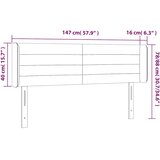  Uzglavlje s ušima tamnoplavo 147x16x78/88 cm baršunasto | shoptok.hr