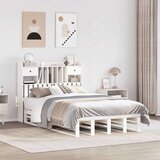  Posteljni okvir brez vzmetnice bela 135x190 cm trdna borovina Cene