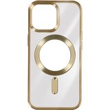 AVIZAR Silikonski ovitek MagSafe iPhone 15 Pro Chrome, serija ChroCam - zlata, (20834148) Cene