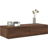 vidaXL Zidna polica s ladicama smeđi hrast 80x33x17 cm izrađeno drvo | shoptok.hr