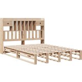  Krevet s regalom za knjige bez madraca 160x200 cm od borovine | shoptok.hr