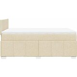  Krevet s oprugama i madracem krem 120 x 200 cm od tkanine | shoptok.hr